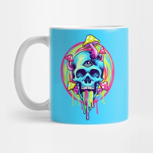 Trippy Swirl Skull Mug